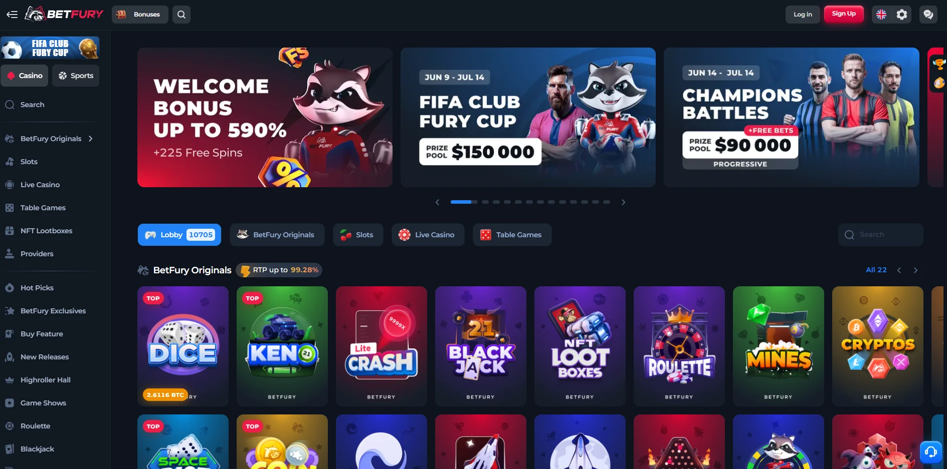 Betfury казино